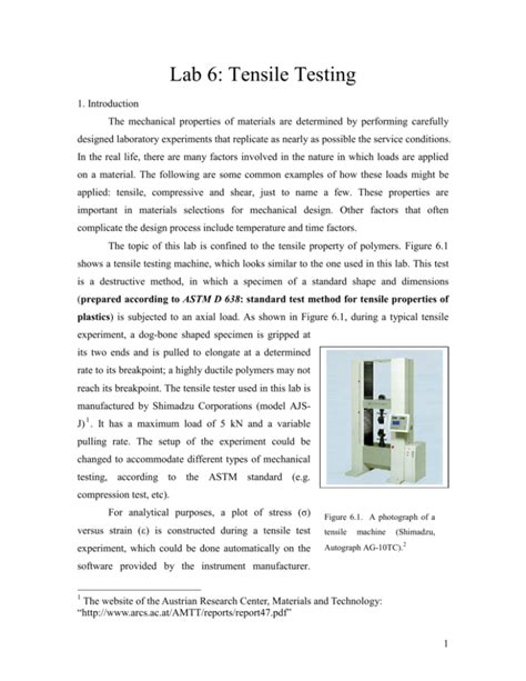 tensile testing lab 9